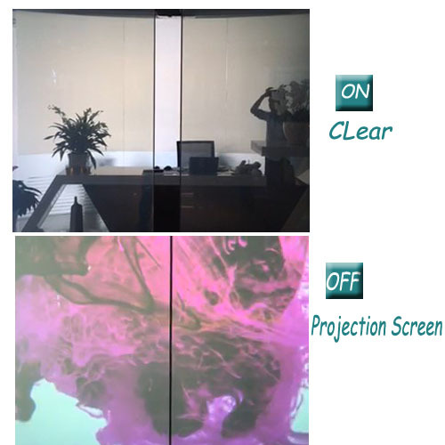smart glass project projection screen