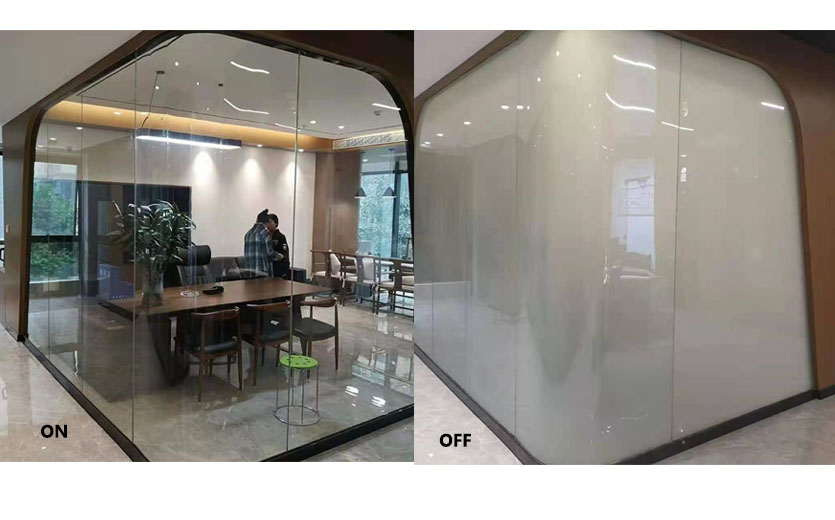 Smart film for office partition