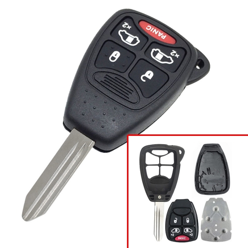 4+1 button Full Remote key Shell for C-hrylser Dodge Jeep