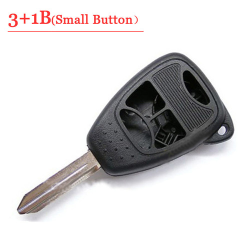 3+1 Button Remote Key Case With Small Panic For C-hrysler Jeep Dodge