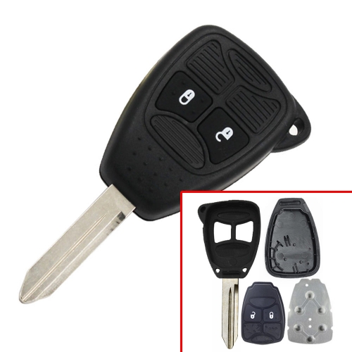 2 button Full Remote key Shell for C-hrylser Dogge Jeep Without Panic