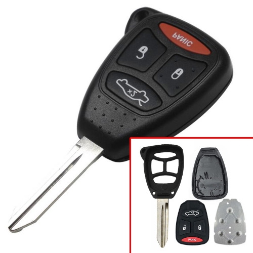 4 button Full Remote key Shell for C-hrylser Dodge Jeep
