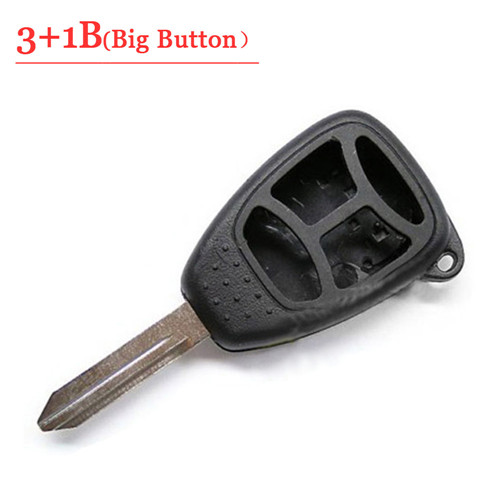 3+1 Button Remote key Case With Big Panic For C-hrysler Jeep Dodge