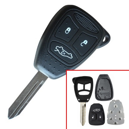 3 Button Full Remote Key Shell Big Button For C-hrysler Dodge Jeep Without Panic Dodge Jeep Without Panic