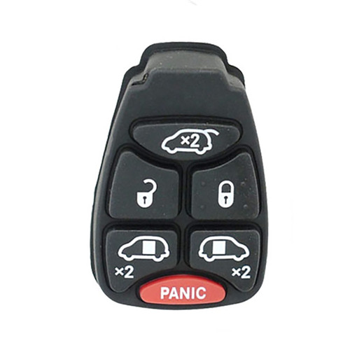 5+1 Button Remote Rubber Pad With Big Panic For Chrylser