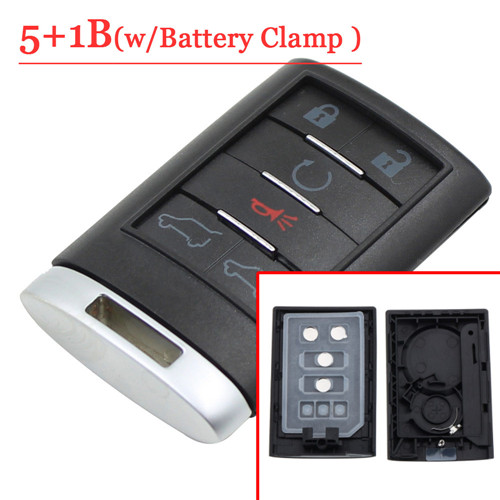 6 Button Smart Card Shell with battery clamp For C-adillac