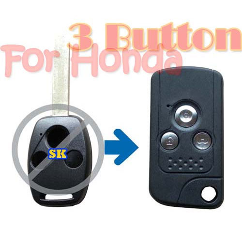 Flip Key Case For Honda 3 Button Remote Key Accord Style