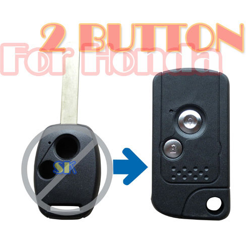 Flip Key Case For Honda 2 Button Remote Key Accord Style