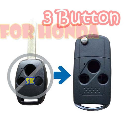 Flip Remote Key Case For Honda 3 Button Remote Key Accord Style