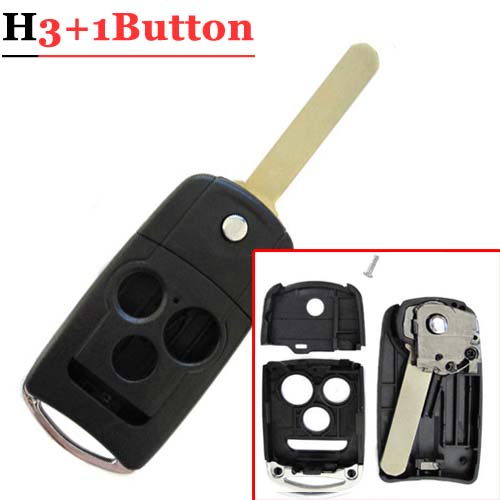 3+1Button Flip Remote Key Shell(Acura Style) For HD