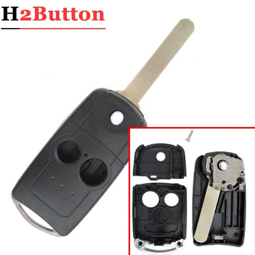 2 Button Flip Remote Key Shell(Acura Style)For HD