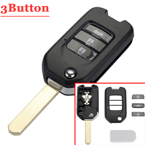 3 Button Flip remote key case For HOND