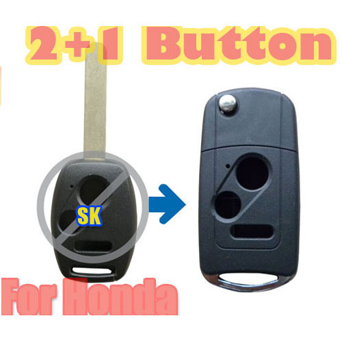 Flip Remote Case For Honda 2+1 Button Remote Key Acura Style