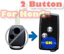 Flip Remote Key Case For Honda 2 Button With Metal Panel