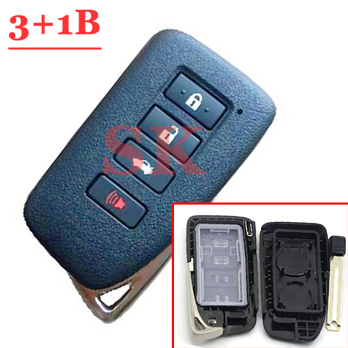 New 3+1 Button Remote Key Case (TOY40 Long Blade) for Lexus