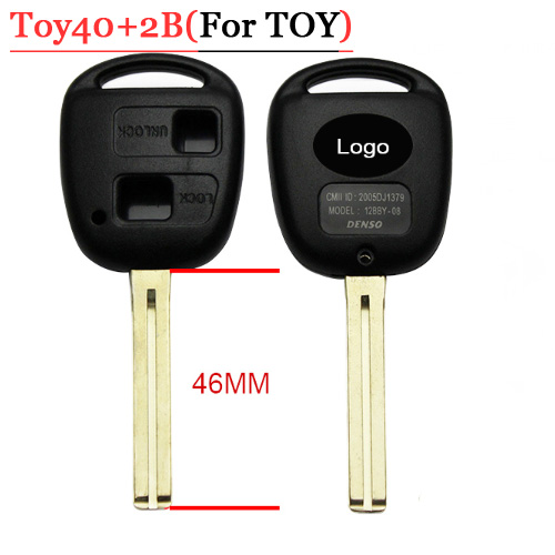 2 Button Remote Key Case (TOY40 Long Blade) for Lexus