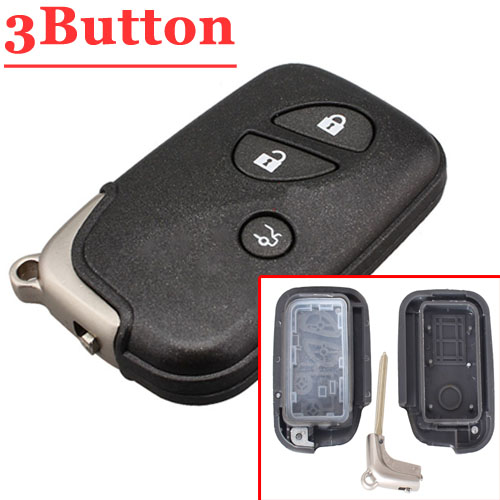 (#2) 3 Button Remote Key Case (TOY40 Long Blade) for Lexus