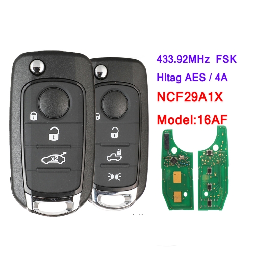 3/4 Button ID4A Chip Flip Key For Fiat
