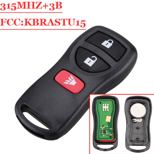 (SK355017-2+1B) 315Mhz Car Remote Key DIY For Nissan Altima Maxima 2004-2006 For Nissan Armada 2005-2015 KBRASTU15