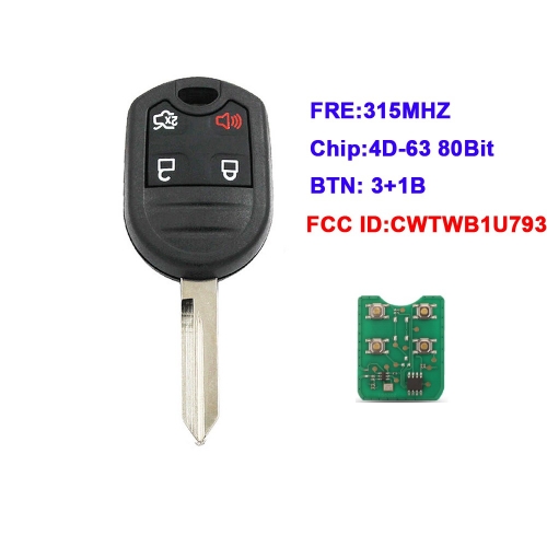 Replacement Remote Key 4B For Ford Expedition F250-350 Mustang 2011-2013
