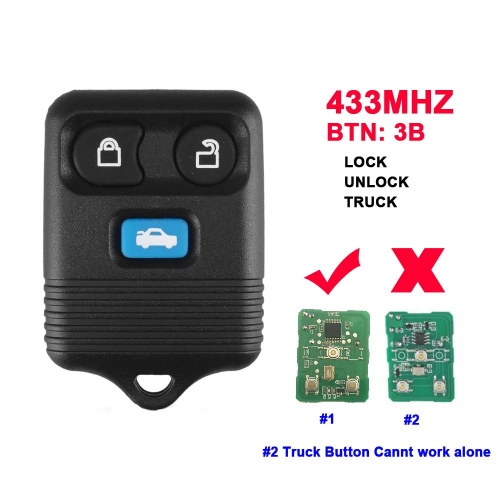 3 Button Keyless Fob Key For Ford Tramsit
