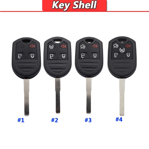 3B/ 4B/ 5B Remote Key Shell With HU101 Blade For Ford (Blade In The Middle Case)