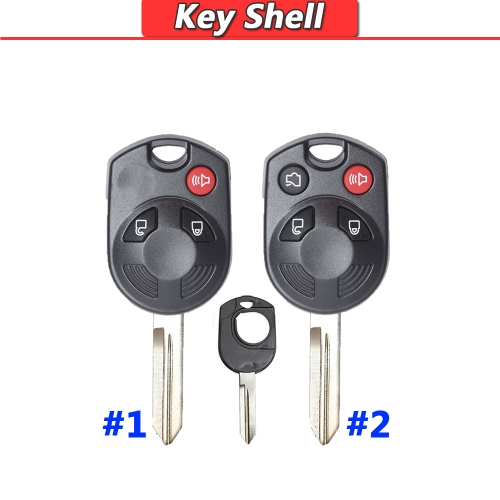 3 Button/ 4 Button Remote Key Shell For Ford (4 Parts)