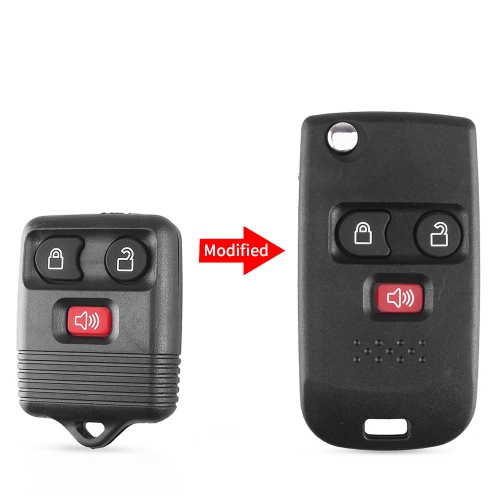 Remodeling Flip Case For Ford 3 Button Remote Control