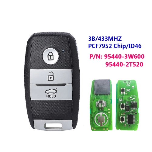 3BTN Smart Card Remote Car Key 433Mhz For Kia Picanto Optima Sorento Sportage 2014 2015 2016 PCF7952 95440-3W600 95440-2T520