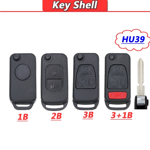 1/ 2/ 3/ 4 Button Flip Key Shell For MB HU39 Blade