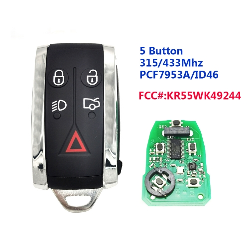5B Remote Card With PCF7953 Chip For Jaguar 315/ 433Mhz