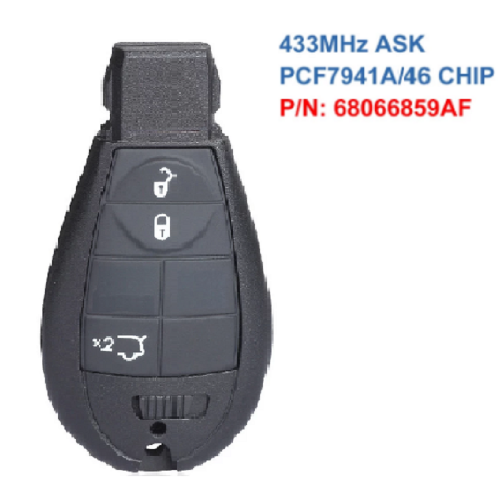 3B 433Mhz Remote Smart Key Fob For C-hrysler Jeep Dodge Grand Caravan Durango Charger Journey With ID46/7941A Chip