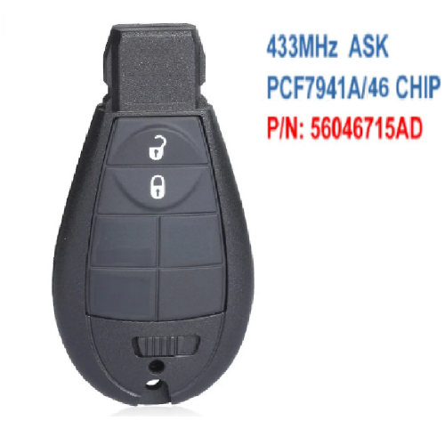 2B 433Mhz Remote Smart Key Fob For C-hrysler Jeep Dodge Grand Caravan Durango Charger Journey With ID46/7941A Chip