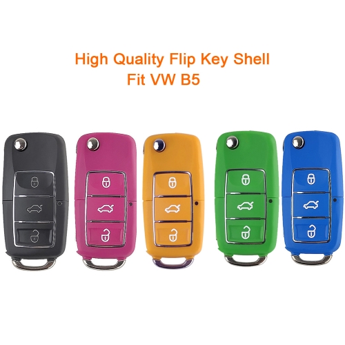 High  Quality 3 Button Flip Key Shell For VW