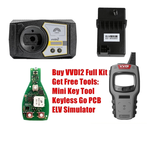 VVDI2 Full Kit V6.8.0 with OBD48+96bit 48+MQB+For BMW FEM/BDC Mini Key Tool+Keyless Go PCB+ELV Simulator
