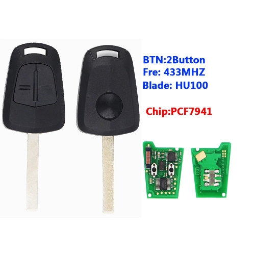2 Button For Opel Remote Key With PCF7941 Chip