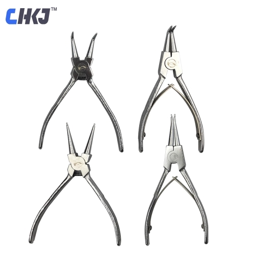 6 inch Professional Circlip Plier Set Snap Ring Pliers Internal External Bent Straight Tips