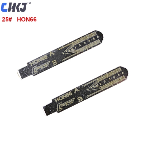 HON66 Engraved Line Key Blade for Honda Acura BYD NO.25 2 in 1 LiShi Scale Shearing Teeth Blank Locksmith Tools