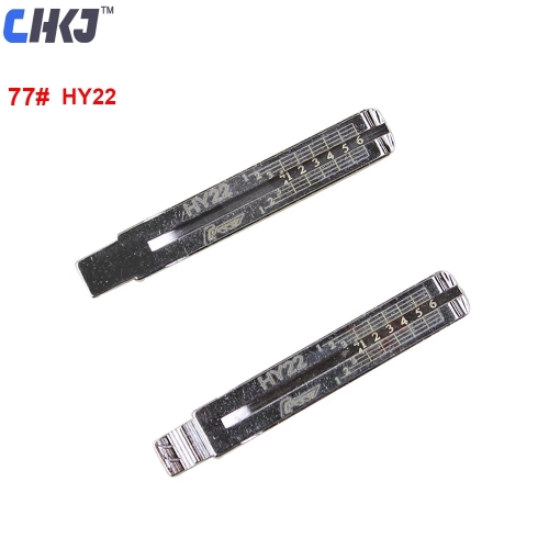 Engraved Line Lishi 2 in 1 Blank Scale Shearing Teeth Uncut Key Blade 77# HY22 for Hyundai ix35 Kia Sportage