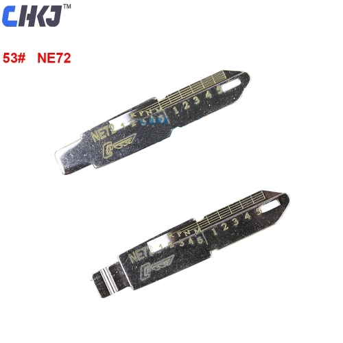 Engraved Line Key for Peugeot Citroen 2 in 1 LiShi NE72 Scale Shearing Teeth Blank Car Key Blade