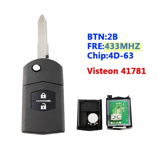 2B Flip Key 433 Mhz Visteon 41781