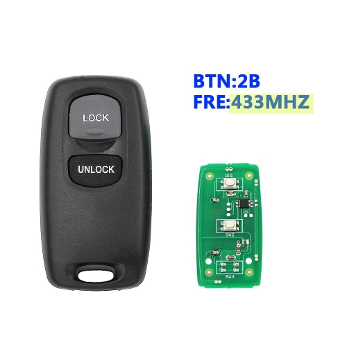 Remote Key 2 Button 433 Mhz For Mazda M6