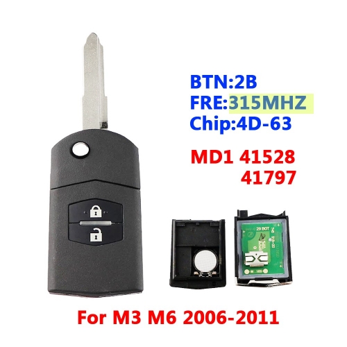 2B Flip Key 315Mhz For Mazda MD1/41528 Or 41797