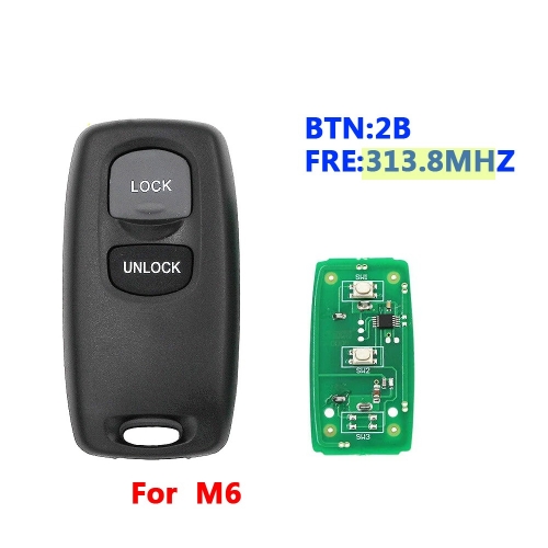 Remote Key 2 Button 313.8Mhz For Mazda M6