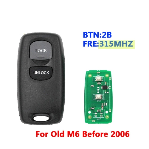 Remote Key 2 Button 315Mhz For Mazda Old M6 BeFore 2006