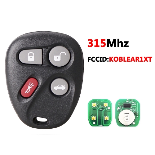 KOBLEAR1XT #C 4Buttons Remote Key For Chevrolet Corvette Monte Carlo Impala 2001-2005 315Mhz For Buick LeSabre 10443537 Car Keys