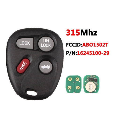 ABO1502T 4Buttons Remote Car Key For Chevrolet 315Mhz For Buick Chevrolet Escalade Astro Blazer GMC Cadillac S-10 Truc