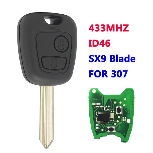 2 Button Remote Key For Peugeot Citroen 307 SX9 Blade