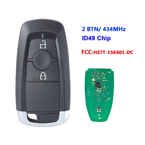 434Mhz 2 Button Smart Card For Ford Fcc#New HS7T-15K601-DC