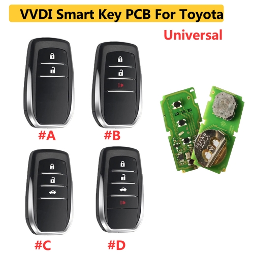 Type#2 Smart Key For Toyota With VVDI Universal Toyota PCB